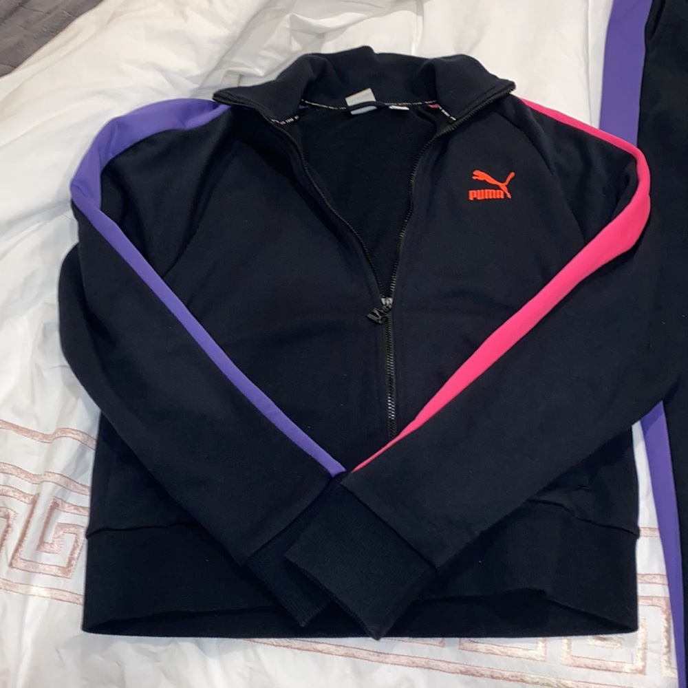 PUMA - Tracksuit Set - Black/Pink/Purple (small)